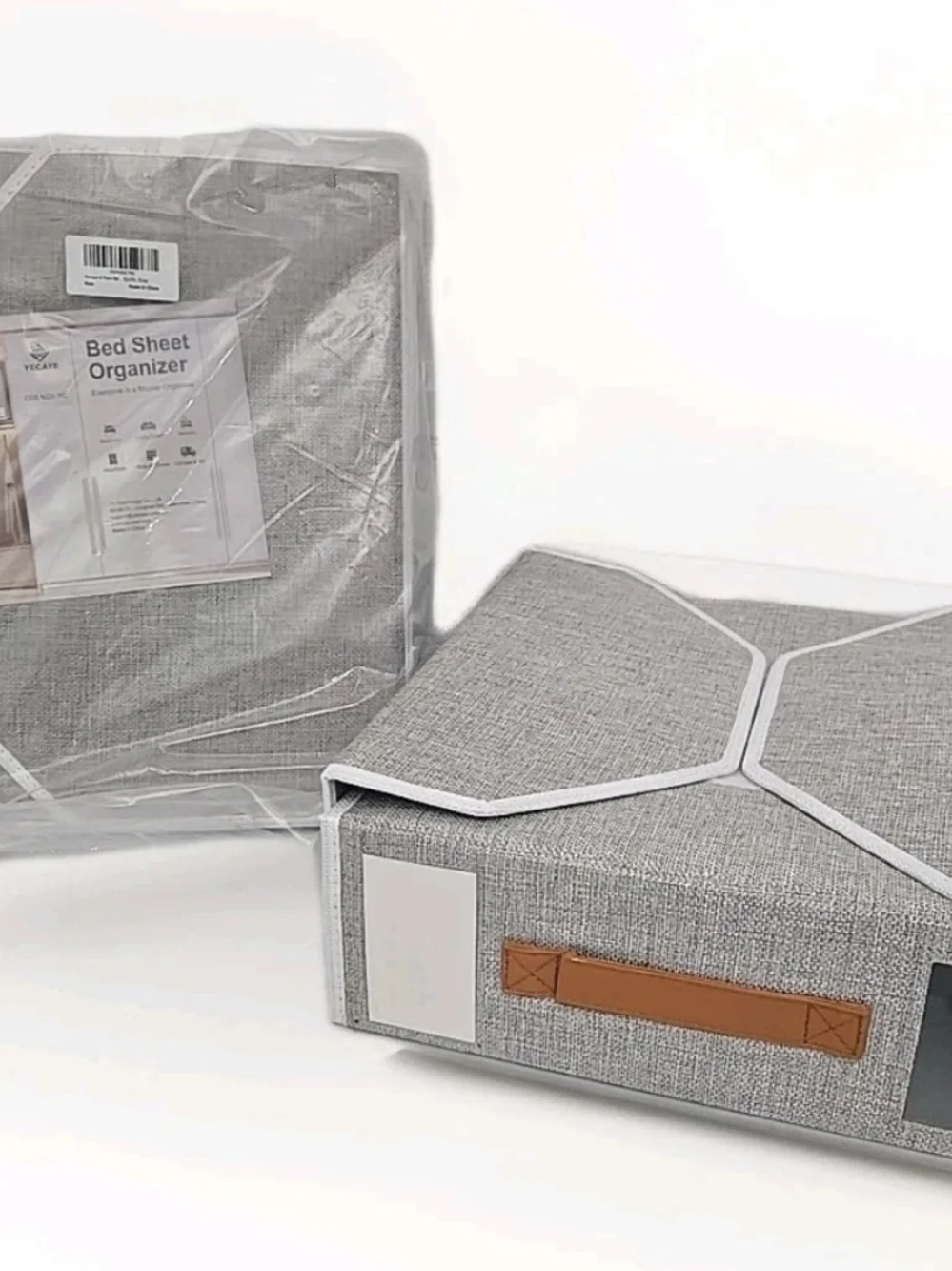 Bed Sheet Organizer 6 Pack Stackable Gray